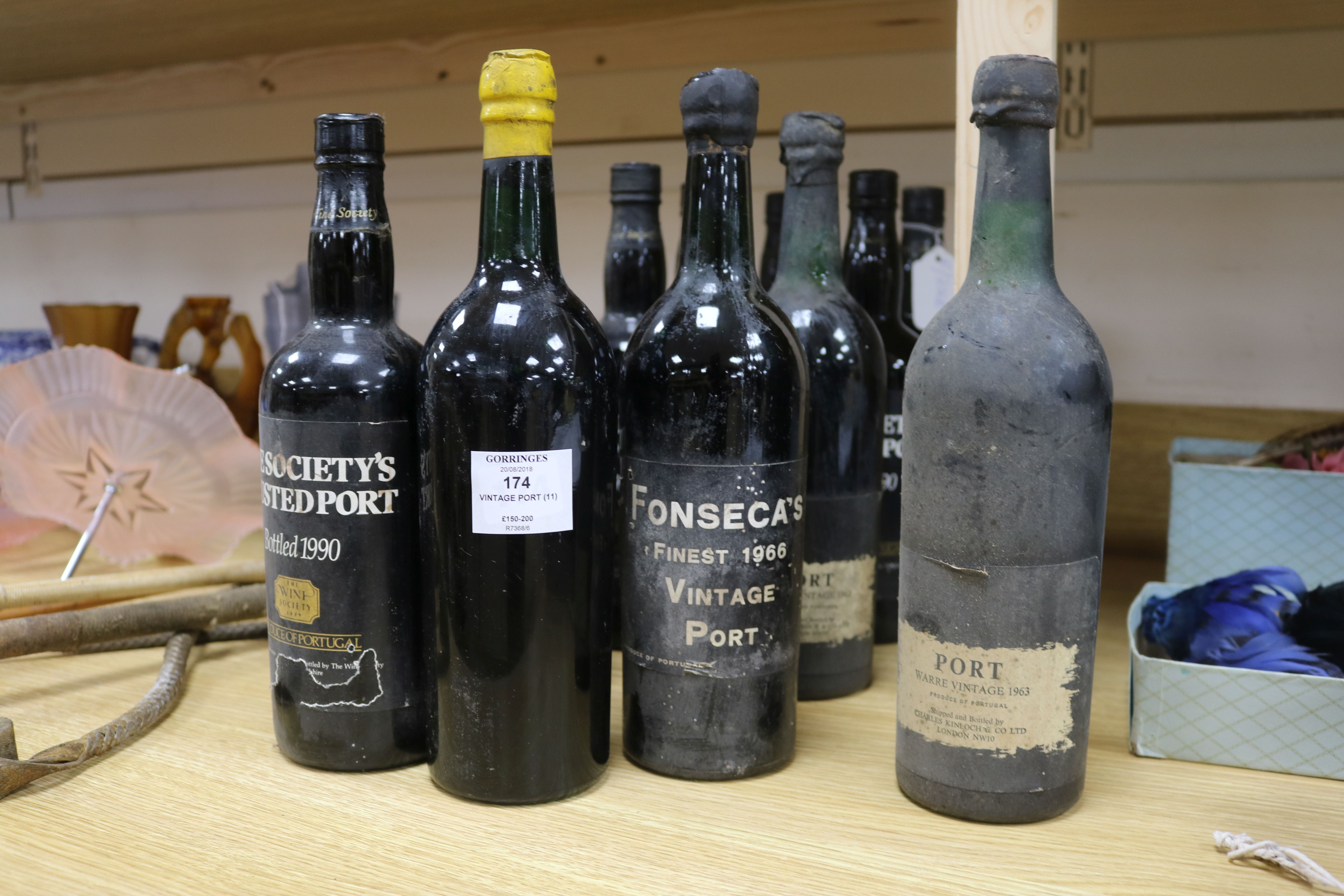 A collection of vintage port; Wine Society Crusted 1990 (7)Warre 1963 (2)Fonseca 1966 (10Anon ( - Image 2 of 5