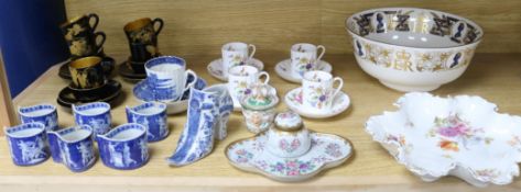 A quantity of ceramics and teawares largest diameter 26cm