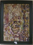 Derek Amos, oil on panel, Archbishop of Canterbury 77 x 52cm