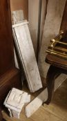 A Victorian marble fire surround (dismantled) W.170cm