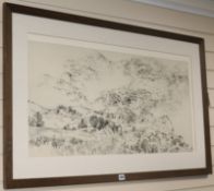 Peter Winslow Milton (American b. 1930), 'Breughelscape #2', limited edition etching, signed,