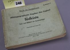 A WW2 German military maps book of Southern England 'Militargeographische Angaben uber England',