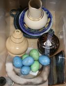 A Chris Speyer, Yerja Ceramics bowl and a collection of modern studio pottery, including a small