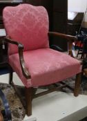 A 'Gainsborough' red armchair