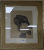 Ralph Thompson MBE, (1913-2009), etching of an owl, initialled in pencil RST and dated 1949, 40 x