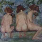 Two Barbara A. Wood limited edition prints, nude ladies