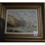 19th century English School, watercolour, coastal scene, 25 x 32cm