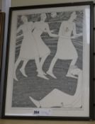 Hannah Frank (Scottish 1908-2008), black and white lithograph, 'Spring Frieze', 1945, signed and