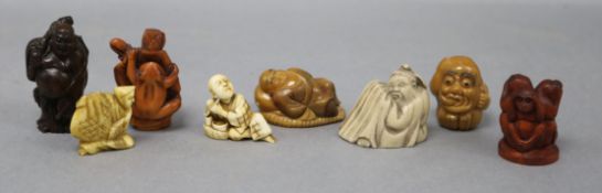 Eight assorted Japanese netsuke