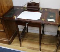 An Edwardian 'Jack in a box' writing desk W.51cm