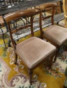 A pair of Victorian rosewood dining chairs