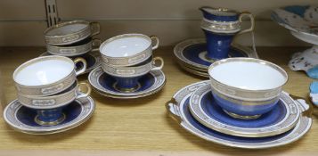 A Royal Doulton gilt decorated tea set