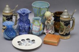 A group of mixed ceramics tallest 18cm