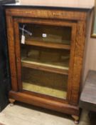 A Victorian inlaid walnut pier cabinet W.73cm