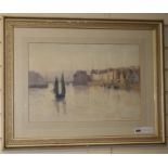 Joseph Kirkpatrick (1872-1930), watercolour, Scottish harbour scene, signed and dated 1891, 33 x