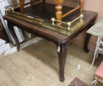 A French oak draw leaf table W.120cm