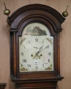 An early 19th century mahogany eight day longcase clock W.50cm