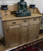 A 19th century Scottish pine dresser W.127cm