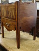 A Georgian mahogany tray top commode W.57cm