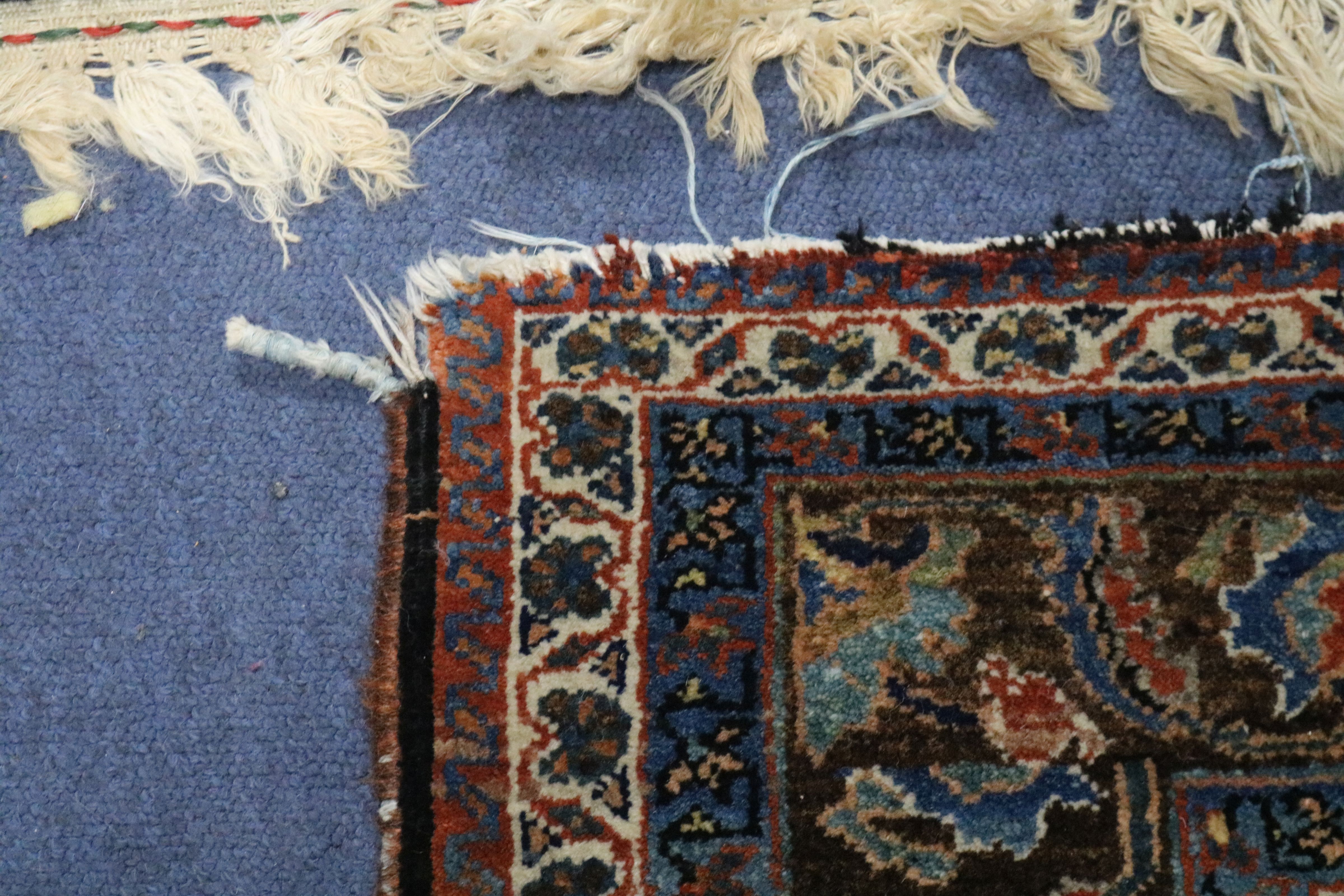 A Persian blue ground carpet 215cm x 155cm - Image 3 of 5