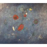 Celia Bres, oil and mixed media on canvas, 'Aquatic Flora', signed, 69 x 80cm