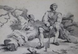 English School, c.1800pen, ink and washThe Woodcutter13 x 19cm