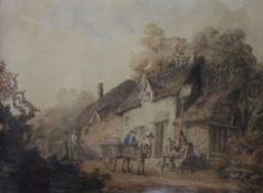 Robert Dixon (1780-1815)watercolourThe White Horse Inn50 x 61cm Provenance: Arthur Dixon (artist's