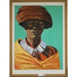 Kervin Cupido (South African b.1966), oil on board, 'Young Mother Gcaleka Tribe', 2004, signed,