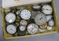 A collection of silver cased and other pocket and fob watches etc