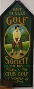 A reproduction East Sussex Golf Society sign