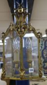A brass lantern length 45cm