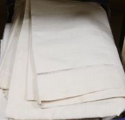 Six plain french Provincial linen sheets