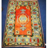 A Turkish rug 135 x 99cm.