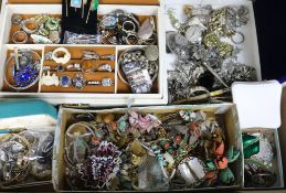 A quantity of assorted jewellery, including costume, marcasite, silver etc.