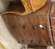 A 19th century mahogany bow fronted chest of drawers W.107cm