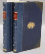 Lower, Mark Antony - A Compendious History of Sussex, 2 vols, 8vo, rebacked half blue morocco, ex