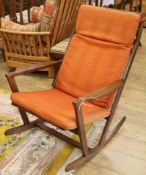 A Vintage rocking chair designed by Poul Volther