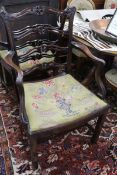 A pair of Chippendale style mahogany carver chairs