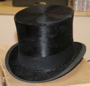 A top hat and box