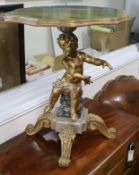 A Venetian style gilt carved wood wine table W.49cm