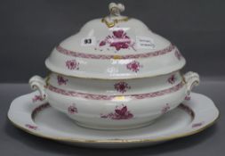 A Herend tureen, cover and stand
