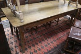 A French oak farmhouse table W.184cm