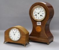 Two mantel clocks tallest 30cm