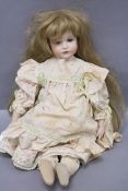 A Kammer & Reinhardt porcelain headed doll, model LM64 Stow, 114