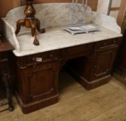 A marble topped washstand W.137cm