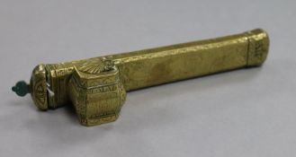 A brass scribes case
