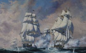 Michael Beeston, oil on canvas, "The War of 1812", 71 x 91cm
