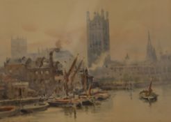 William Alistair MacDonald (1860-1956) watercolour, "The Palace of Westminster" signed and dated