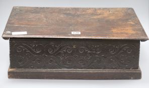 An oak bible box length 51cm