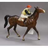 A Beswick horse and jockey height 21cm